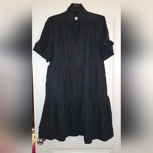 Chico's Elegant Linen Black Dress - Size 1 - NWOT